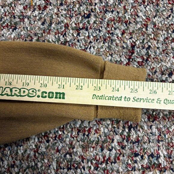 VTG 80s Izod Lacoste Men's Camel Tan Orlon Acrylic LS Cardigan Sweater Size XL - Picture 12 of 13